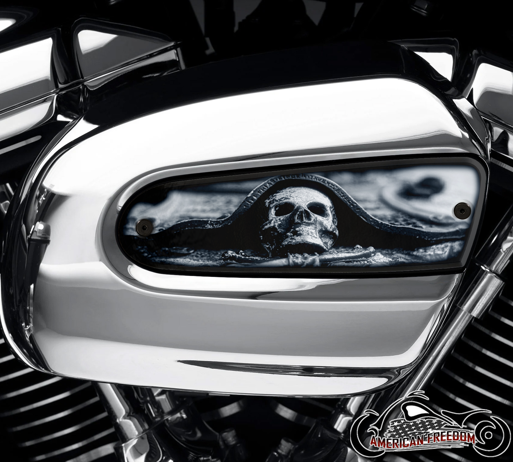 Harley Davidson Wedge Air Cleaner Insert - Tiny Skull